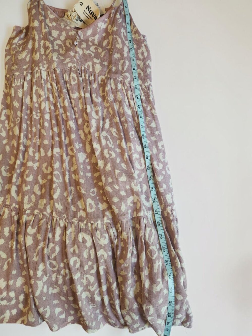 🌸 Savannah Jane Dress Size Large  NWT | Flowy Leopard Print | Adjustable Straps - Picture 9 of 10